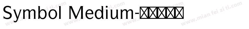 Symbol Medium字体转换